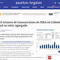 Creci el nmero de transacciones de M&A en Colombia, pero cay su valor agregado